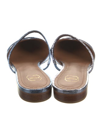 Malone Souliers Embossed Leather Slides