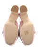 Malone Souliers Satin Feather Trim Slides