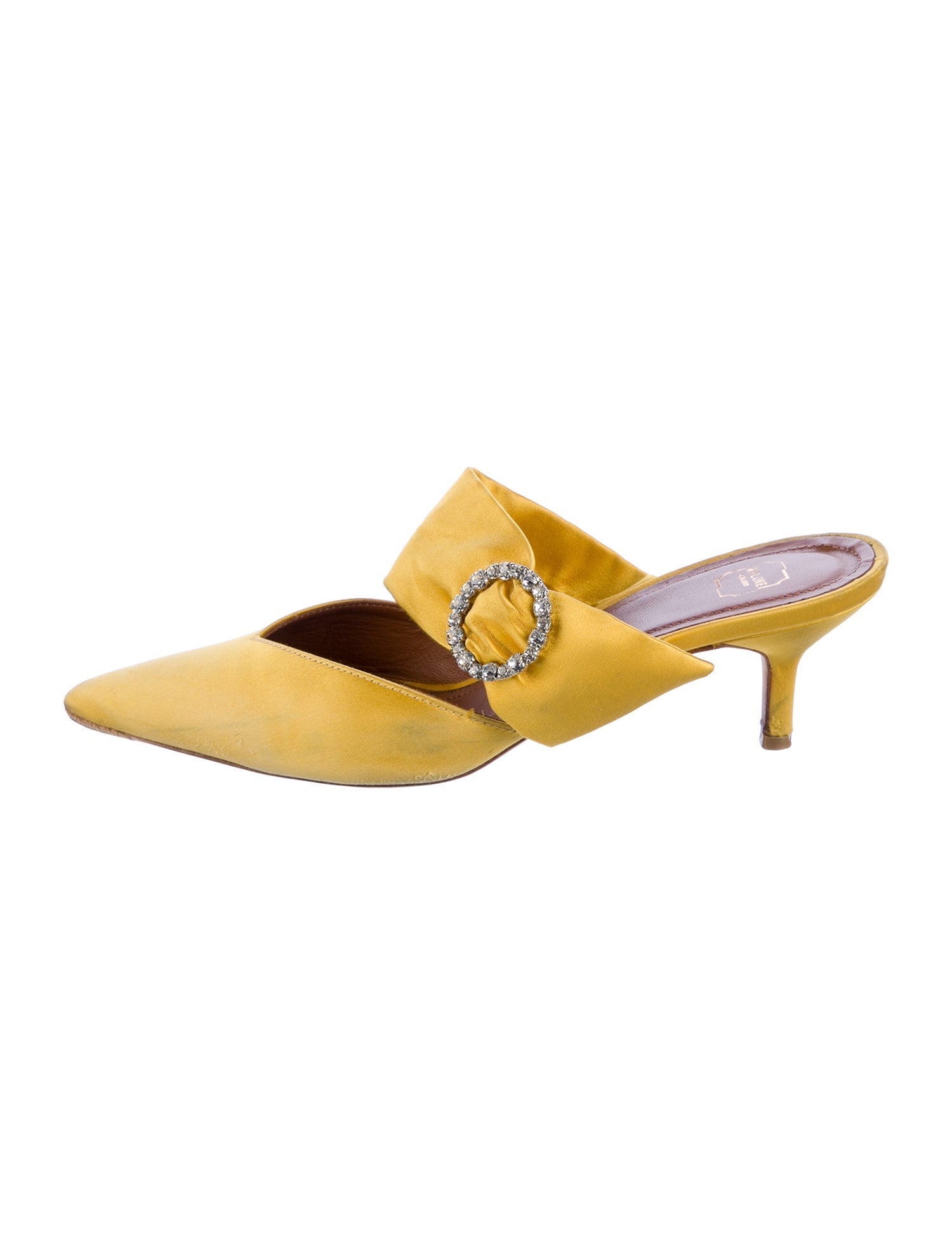 Malone Souliers Silk Crystal Embellishments Mules