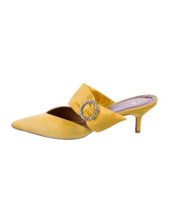 Malone Souliers Silk Crystal Embellishments Mules