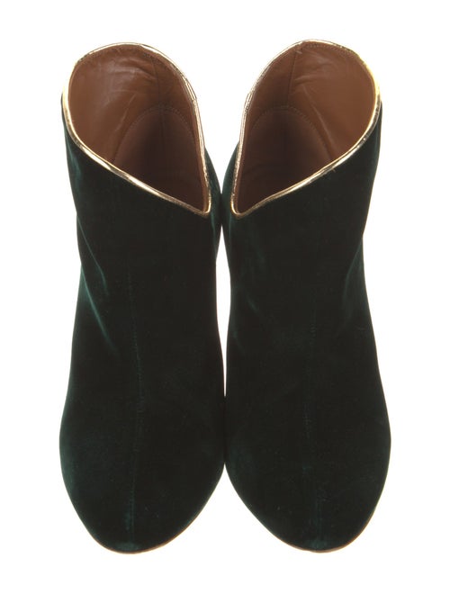 Malone Souliers Velvet Leather Trim Embellishment Boots