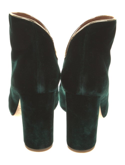 Malone Souliers Velvet Leather Trim Embellishment Boots