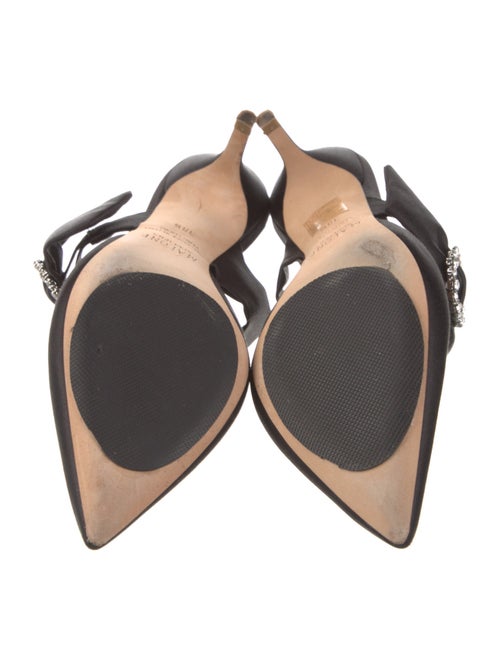 Malone Souliers Satin Crystal Embellishments Mules