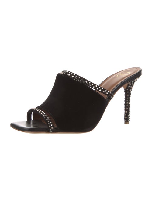 Malone Souliers Suede Crystal Embellishments Slides