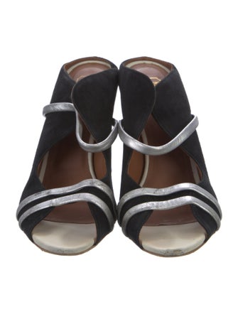 Malone Souliers Suede Printed Slides