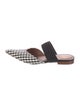 Malone Souliers Canvas Plaid Print Mules