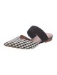 Malone Souliers Canvas Plaid Print Mules