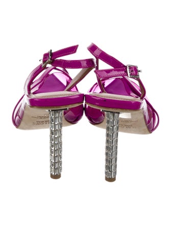 Malone Souliers PVC Crystal Embellishments Slingback Pumps