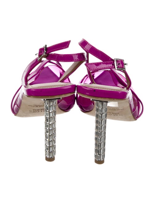 Malone Souliers PVC Crystal Embellishments Slingback Pumps