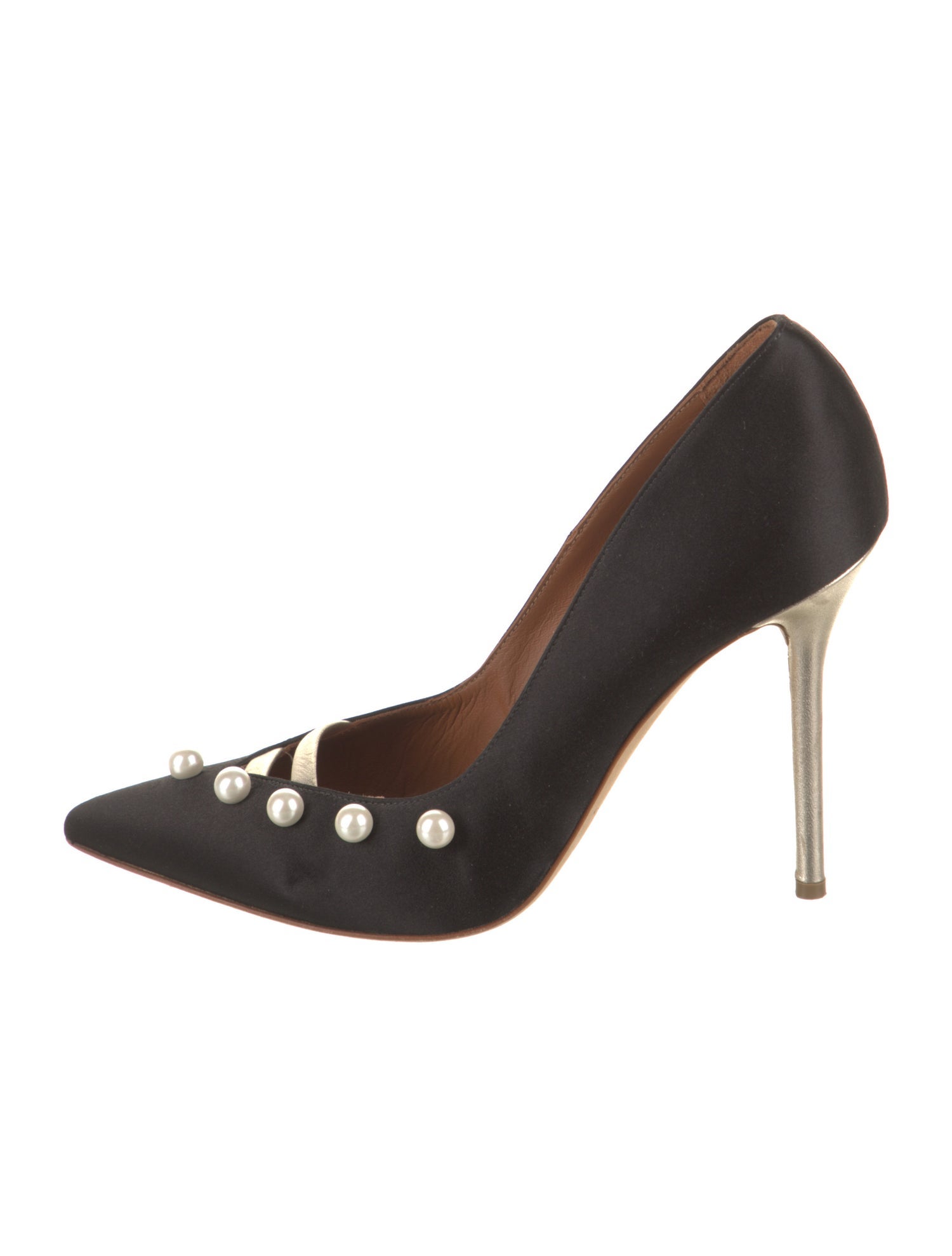 Malone Souliers Leather Scalloped Accent Pumps