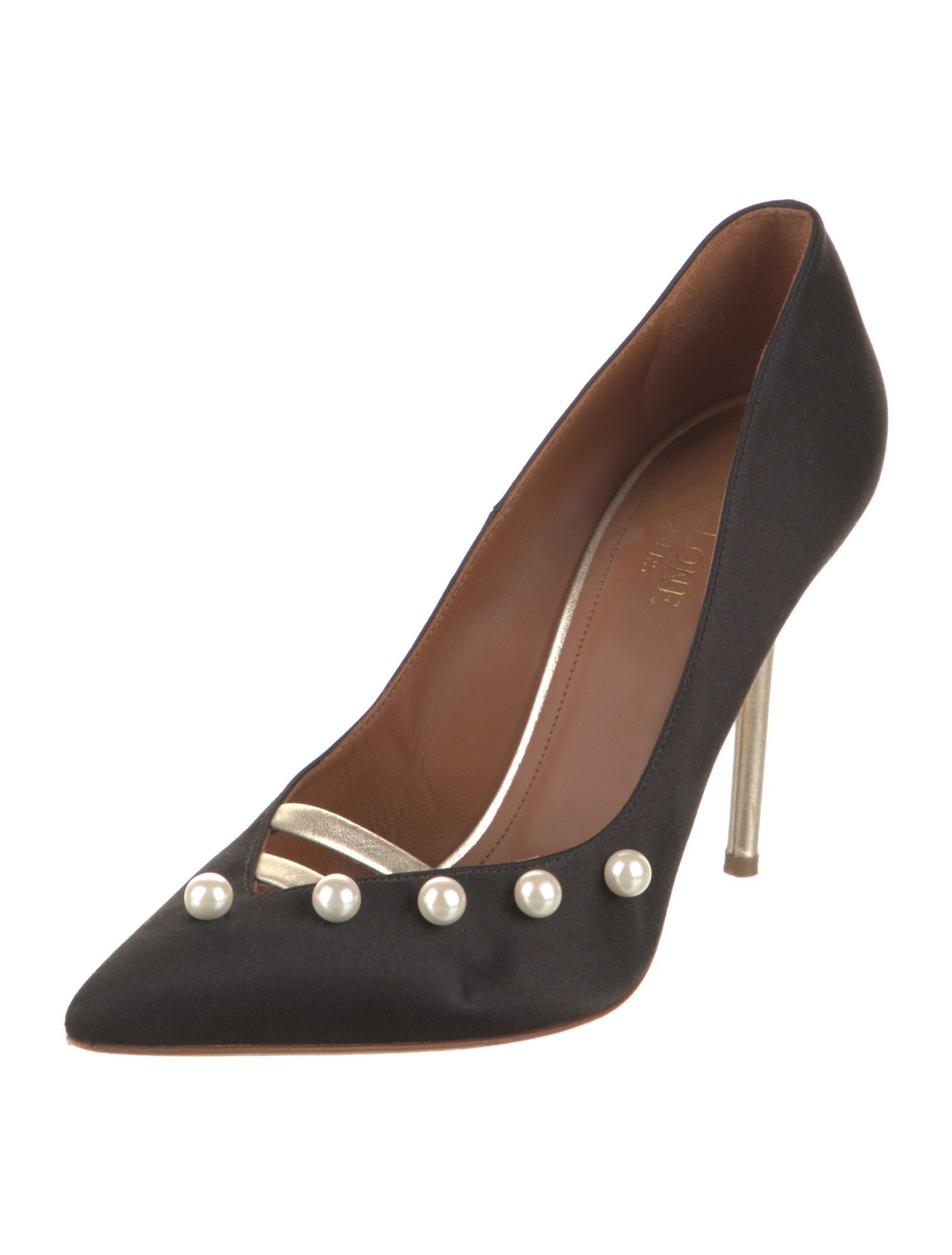 Malone Souliers Leather Scalloped Accent Pumps