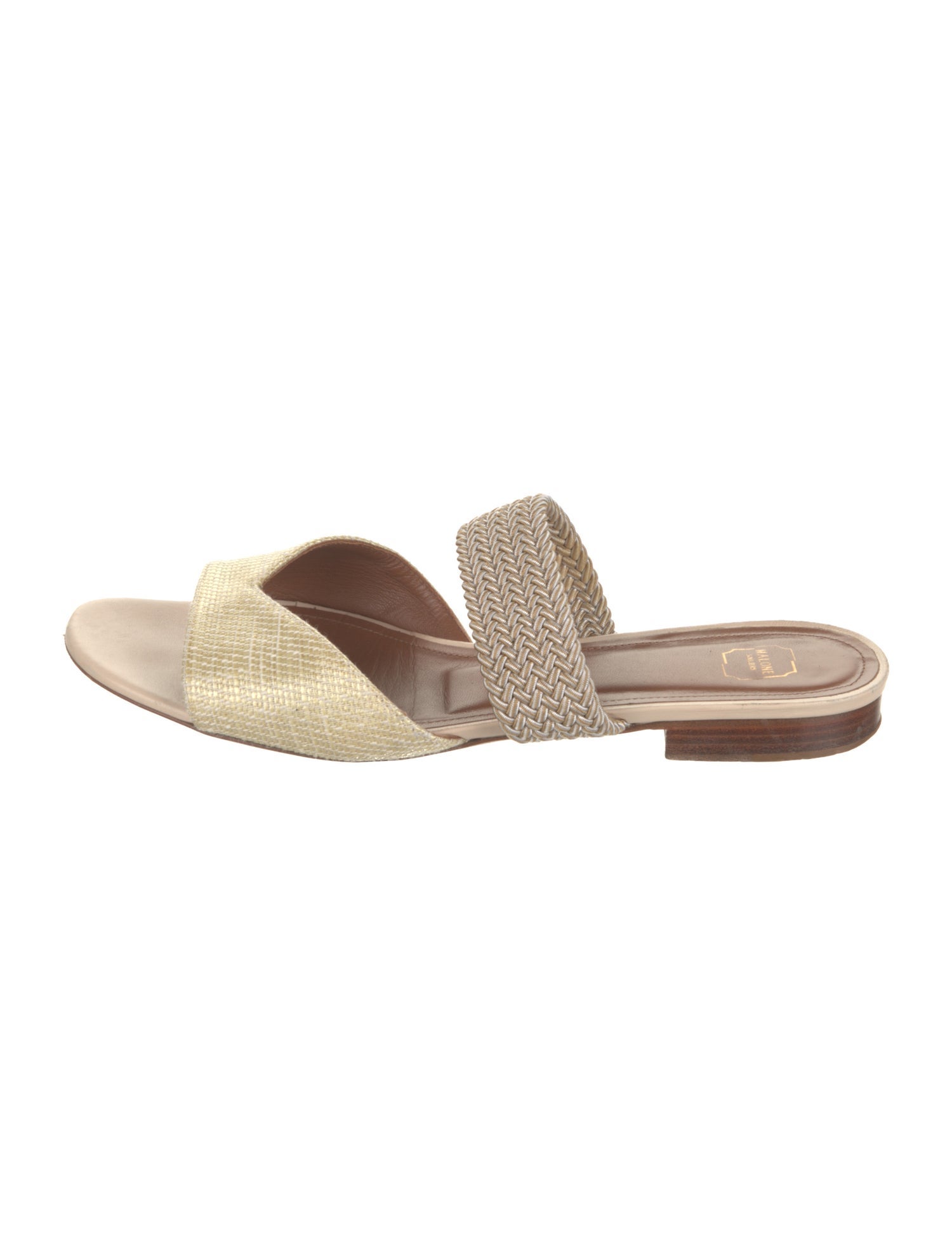 Malone Souliers Vintage Raffia Slides
