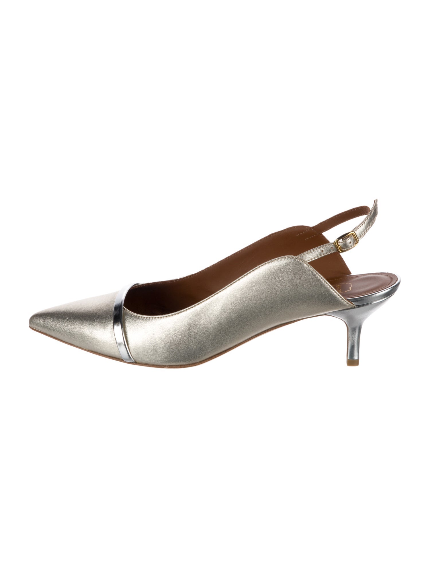 Malone Souliers Leather Slingback Pumps