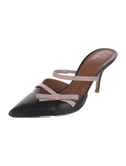 Malone Souliers Leather Bow Accents Slides