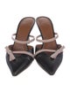 Malone Souliers Leather Bow Accents Slides