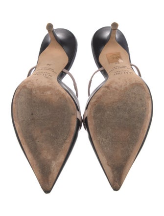 Malone Souliers Leather Bow Accents Slides