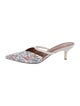 Malone Souliers Leather Floral Print Mules