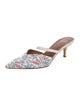 Malone Souliers Leather Floral Print Mules