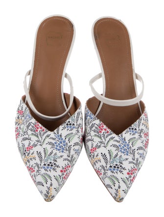 Malone Souliers Leather Floral Print Mules