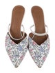 Malone Souliers Leather Floral Print Mules