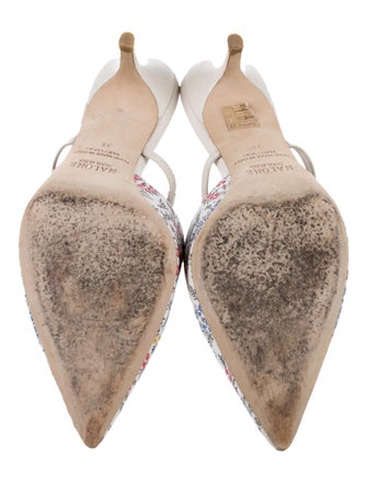 Malone Souliers Leather Floral Print Mules