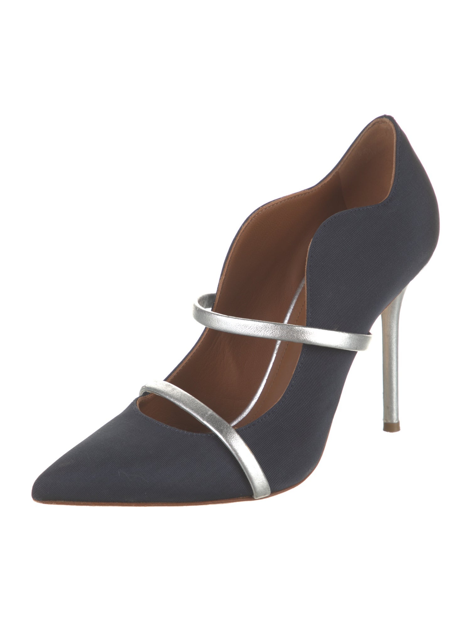 Malone Souliers Canvas Colorblock Pattern Pumps