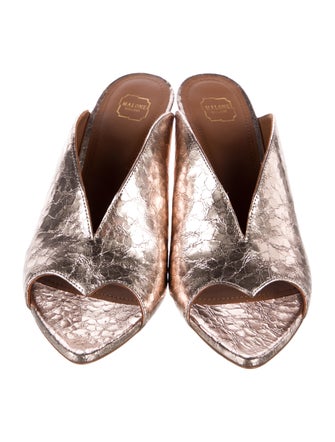 Malone Souliers Embossed Leather Slides