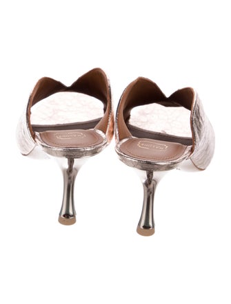 Malone Souliers Embossed Leather Slides