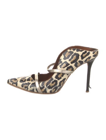 Malone Souliers Pumps Leather Animal Print Mules IT 38.5 | 8.5