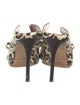 Malone Souliers Leather Animal Print Mules