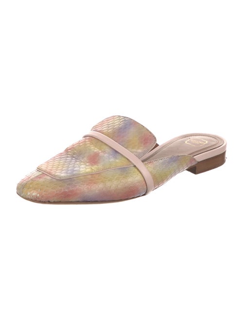 Malone Souliers Leather Floral Print Mules