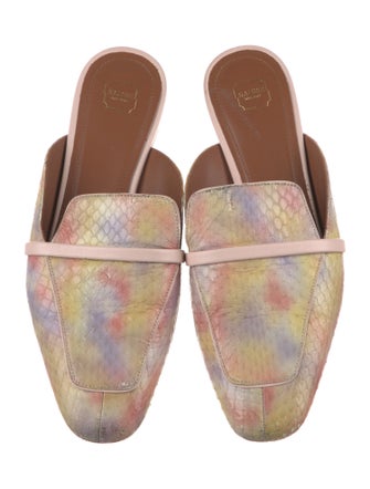 Malone Souliers Leather Floral Print Mules