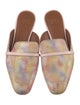 Malone Souliers Leather Floral Print Mules