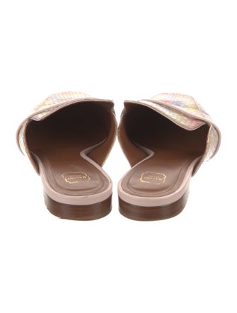 Malone Souliers Leather Floral Print Mules