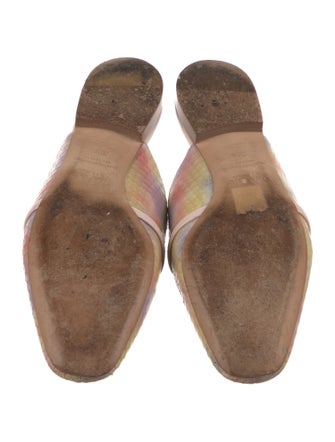 Malone Souliers Leather Floral Print Mules