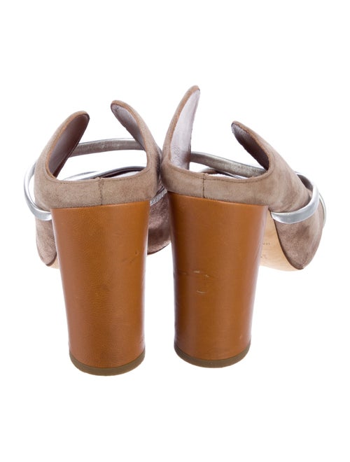 Malone Souliers Suede Leather Trim Embellishment Slides