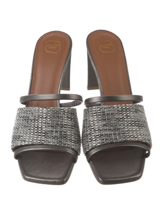 Malone Souliers Leather Printed Slides