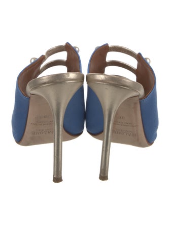 Malone Souliers Satin Beaded Accents Slides