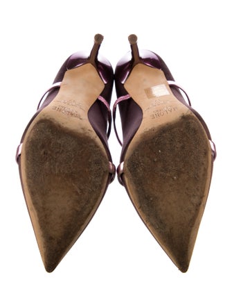Malone Souliers Satin T-Strap Pumps