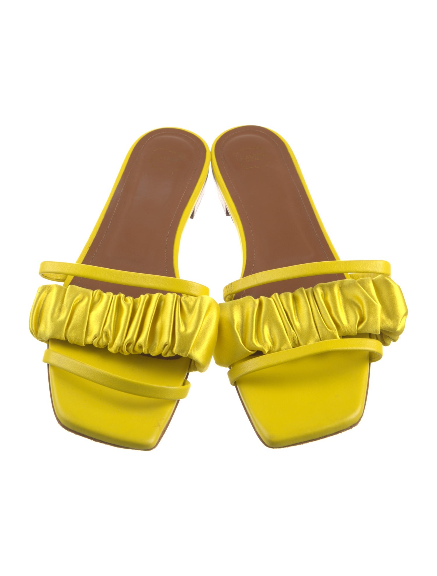 Malone Souliers Satin Ruffle Embellishment Sandals