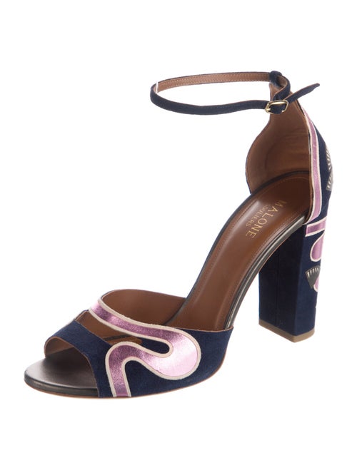 Malone Souliers Suede Printed Sandals