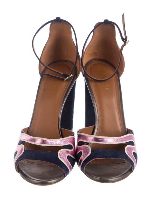 Malone Souliers Suede Printed Sandals