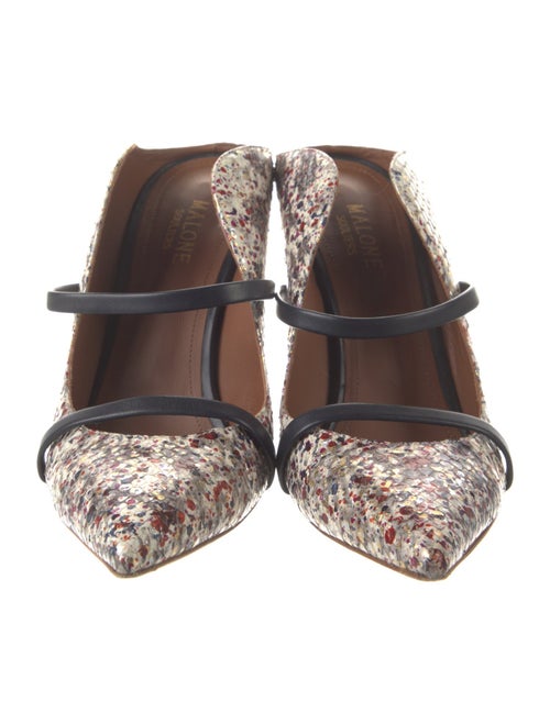 Malone Souliers Leather Printed Mules