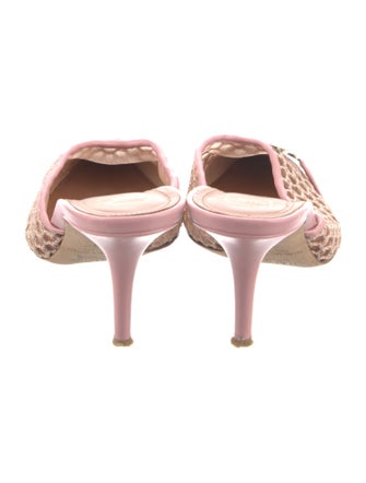 Malone Souliers Leather Mesh Accents Mules