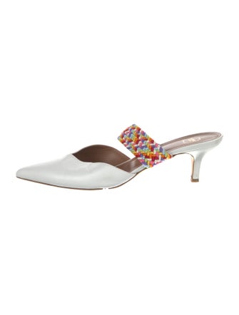 Malone Souliers Leather Colorblock Pattern Mules