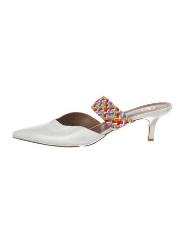 Malone Souliers Pumps Leather Colorblock Pattern Mules IT 40.5 | 10.5