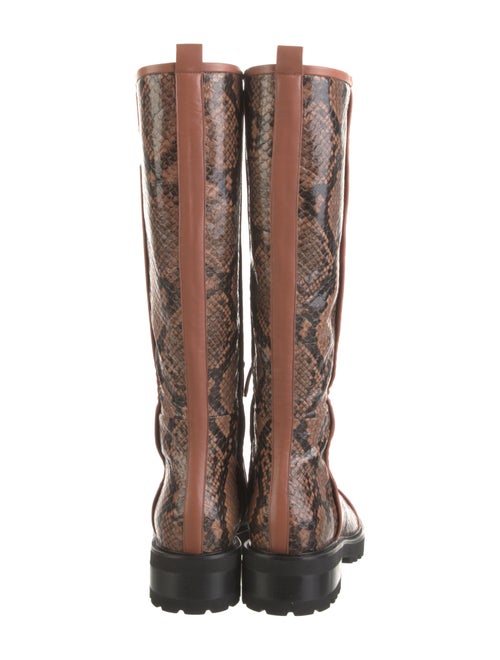 Malone Souliers Embossed Python Embossed Leather Rain Boots