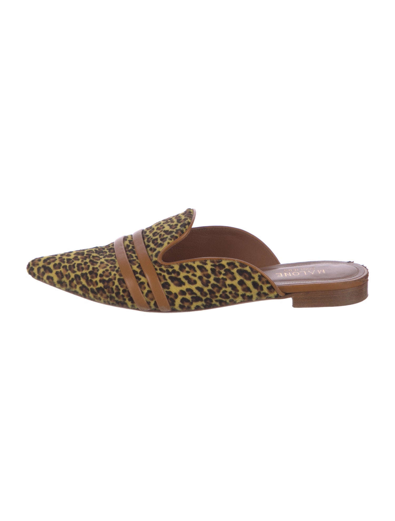 Malone Souliers Ponyhair Animal Print Mules