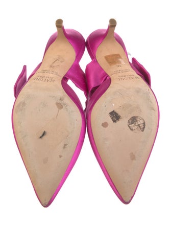 Malone Souliers Satin Crystal Embellishments Mules