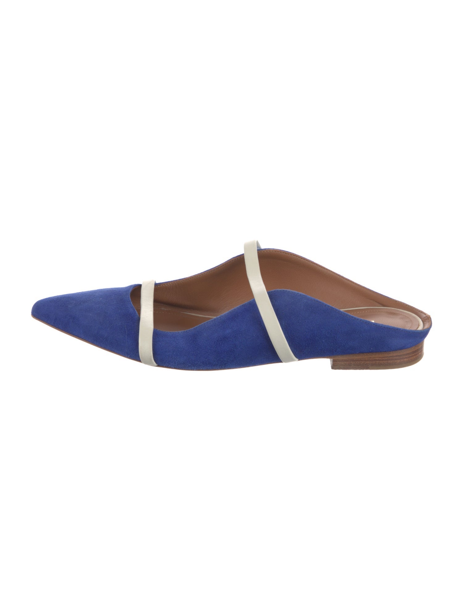Malone Souliers Suede Colorblock Pattern Mules
